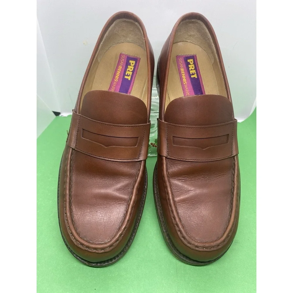 Pret Susan Bennis Warren Edwards Brown Loafers Men Sz 41/US 8.5. ITALY